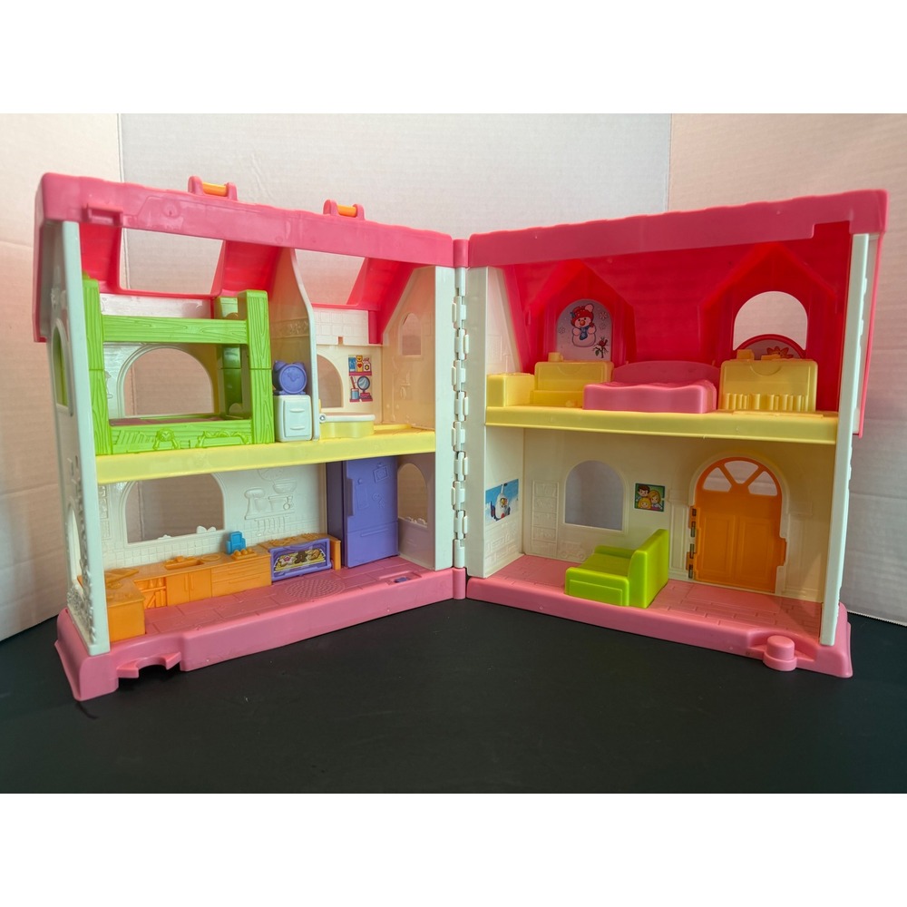Fisher Price Little People Surprise & Sounds Home Dollhouse Pink Roof WORKS - Picture 5 of 13